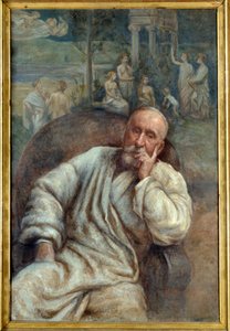 画家 Pierre Cecil Puvis de Chavanne (1824-1898) 的肖像 Marcellin Gilbert Desboutins (1823-1902) 绘画 19 世纪亚眠，皮卡第博物馆 - 画家 Pierre Cecil Puvis de Chavanne (1824-1898) 的肖像。 Marcellin Gi 绘画