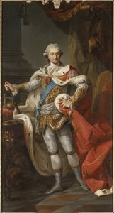 斯坦尼斯瓦夫二世奥古斯都 (Stanislas Auguste Poniatowski) 波兰国王和立陶宛大公 - 波兰立陶宛联邦国王和大公斯坦尼斯瓦夫二世奥古斯特波尼亚托夫斯基 (1732-1798) 的肖像，由巴恰雷利 (1731-1818) 绘制。 上油