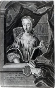 Laura Maria Caterina Bassi，由Johann Jakob Haid雕刻