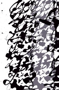 缺血性写作》，2014 年（纸本水墨画）