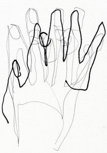 Psyco Hand，2017（纸上钢笔和记号笔）