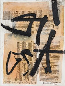 Texto #17，2020 年（拼贴画、混合媒介画布）