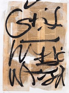 文本第 19 号，2020 年（拼贴画、混合媒介画布） 作者 马尔科·坎佩德利