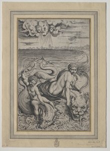 海豚携带的爱与丘比特，1500年代。