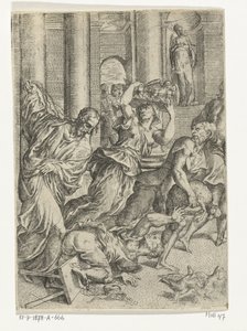 基督把兑换银钱的人赶出圣殿 作者 Marco dell'Angolo del Moro（归属于）