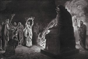 腓尼基人祭祀摩洛（石版画）