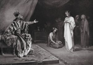 亚述公主嫁给巴比伦国王卡拉-因达什（石版画） 作者 玛格丽特（后）多瓦斯顿