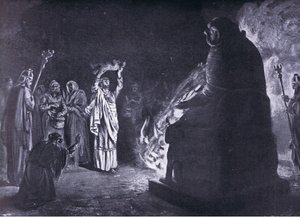 腓尼基人祭祀摩洛神（石版画）