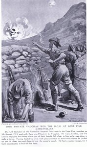 二等兵沃恩如何在 1915 年 8 月孤松达达尼尔海峡赢得 DCM（平版）