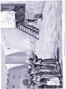 公元 1850 年巴布被处决（石版画） 作者 玛格丽特·多瓦斯顿