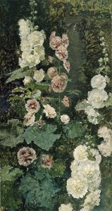 蜀葵，1872年 作者 玛丽亚·福图尼