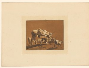 有牛的风景 作者 约翰·哥特利布·普雷斯特尔（Johann Gottlieb Prestel）