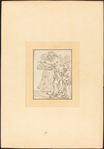 指向左边的老人 作者 玛丽亚·凯瑟琳娜·普雷斯特尔 (Maria Catharina Prestel) 以 Adriaen Pietersz van de Venne 为原型