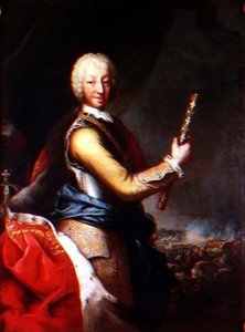 萨丁尼亚国王卡洛-埃马努埃莱三世的肖像（1701-73）。 作者 玛丽亚·乔万娜·巴蒂斯塔·克莱门蒂