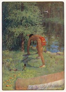 朗费罗的《海华莎》插图（彩色石版画）