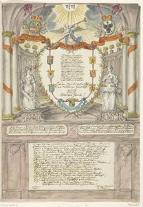 1788 年威廉五世亲王四十岁生日时为威廉明娜公主所作的诗句 作者 威廉敏娜·范普瑞森 (1751 1820)