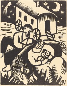 休息的吉普赛人，1918年。