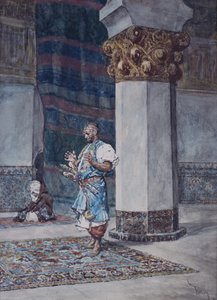 在清真寺祈祷的商人 作者 马里亚诺·福图尼