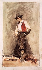 卡拉布里亚。 马里亚诺·福图尼（Mariano Fortuny，1838-1874 年）的水彩画。 1868. 巴塞罗那。 加泰罗尼亚国家艺术博物馆。