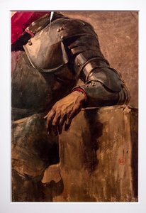 左手和盔甲研究，约 1866 年（纸板水彩画）