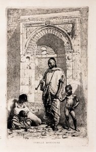 摩洛哥家庭，约 1862 年（纸上蚀刻版画）