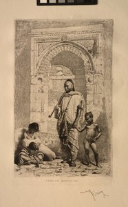 摩洛哥家庭，1862年。 作者 马里亚诺·何塞·玛丽亚·贝尔纳多·福图尼