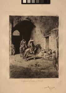 德图安的Garde de la Casbah。 作者 Mariano Fortuny y Carbó