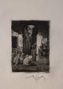 坦吉尔，阿拉伯人的助手。 作者 Mariano Fortuny y Carbó