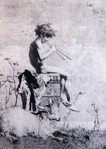 田园诗（蚀刻画） 作者 马里亚诺·何塞·玛丽亚·贝尔纳多·福图尼