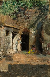 吉普赛山洞，格拉纳达，约1871年。 作者 马里亚诺·何塞·玛丽亚·贝尔纳多·福图尼
