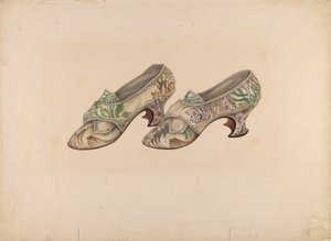 女人的鞋子，约1939年。