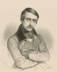 戏剧家Auguste Anicet-Bourgeois的肖像，1806-1870。