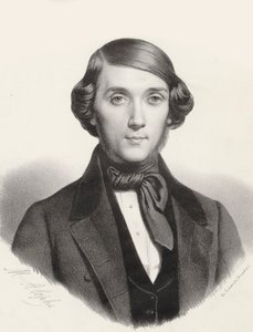 钢琴家和作曲家Jean-Henri Ravina的肖像，1818-1906年，约1845年。