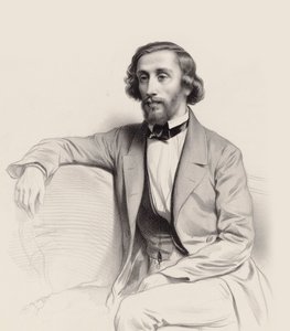 钢琴家和作曲家Julius Schulhoff的肖像，1825-1898年，1854年。