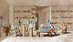 拉瓦锡（Antoine Laurent de Lavoisier，1743-1794），法国化学家，对人在休息时的呼吸有一种体验。摘自拉瓦锡夫人的画作。巴黎，18世纪。Leemage收藏 作者 玛丽·安妮·皮埃尔特·拉瓦锡