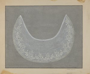 绣花领，约1936年。