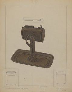 灯和牛油过滤机，约1936年。