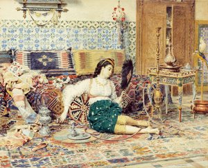 美丽的东方》，Firmin-Girard (Firmin Girard), Francois Marie (1838-1921), - 纸上水彩画，38x47 - 私人收藏