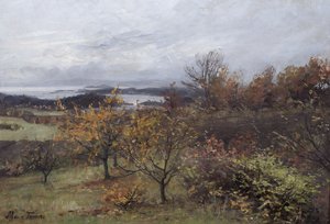 秋天，内斯比恩（布面油画） 作者 玛丽·坦内斯