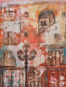 灯柱》，2011 年（布面油画）