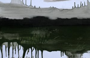 看不见的风景》，2023 年（纸上油画和木炭） 作者 玛丽娜·法尔科