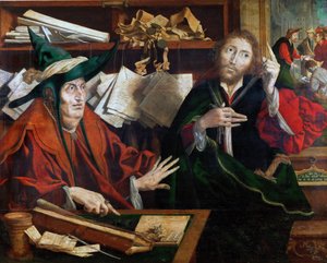La parabole du gerant malhonnete - 不公正的管家的寓言，由Reymerswaele, Marinus Claesz, van（约1490-1567年后）创作。木板上的油彩，约1540年。尺寸：77x96.5厘米。艺术历史博物馆，维埃纳