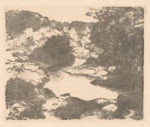 与河流的丘陵景观 作者 马吕斯·霍勒曼