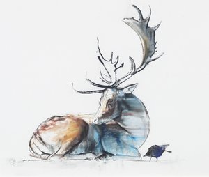 巴克和伯德，2006年（木炭和纸上谈话）