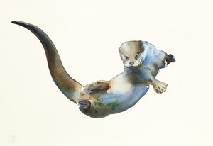 亨特，2014年，（纸上水彩） 作者 马克·阿德灵顿