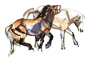 冰河时代（Przewalski），2012年，（纸上混合媒体）