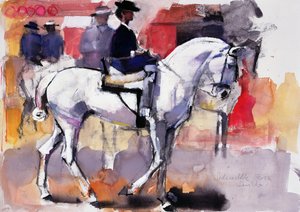 1998年Feria de Sevilla的侧鞍（纸上混合媒体） 作者 马克·阿德灵顿
