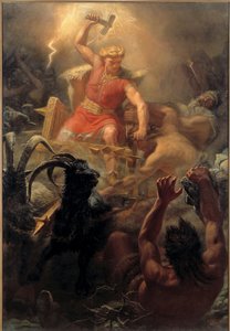 雷神 (Tor) avec les Geants - 雷神与巨人的战斗 - Winge, Marten Eskil (1825-1896) - 1872 - 布面油画 - 484x333 - Nationalmuseum Stockholm