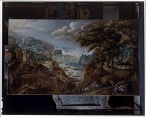 有铸铁厂的风景 作者 马丁·范·瓦尔肯伯奇（Marten van Valckenborch）