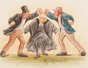 A Lawsuit (watercolor)